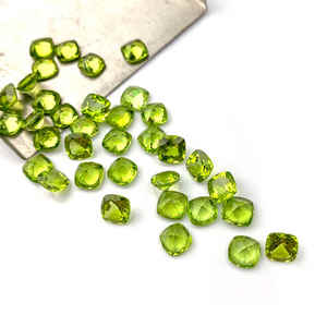 High Quality Custom Natural Cushion Cut <b>Peridot</b> Quartz Gemstone Yellow Oval Heart to Size Wholesale - Product Image 1