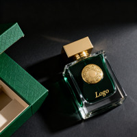 Étiquettes métalliques personnalisées de luxe, flacons de parfum en verre carrés vides de 30 ml, 50 ml, 100 ml, contenants de parfum rechargeables avec emballage en boîte