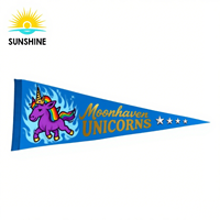 En gros Événements Grand Noël Sublimation Drapeau Tissu Impression Personnalisée Doux Feutre Bannière Fanion pour Décoration Murale Suspendue