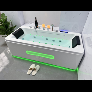 59 pollici interno semplice stile senza soluzione di continuità Freestanding acrilico vasche da bagno con sedile, Stand Alone idromassaggio idromassaggio vasca da bagno - Product Image 5