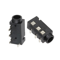 PJ320A Conector de Audio Hembra de 3.5 mm, 4 Pines, Conector de Audio Estéreo DIP SMD
