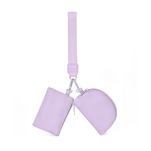 Wristlet Coin <b>Purse</b> Mini Waterproof Nylon Outdoor Sports Portable Fashion Color Block Key Storage Bag - Product Image 5