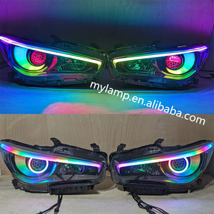 Faro Delantero LED RGB Personalizado con Diseño de Turbina Halo Demon Angry Eye para Infiniti Q50 Sedán, Años 2014-2023 - Product Image 6