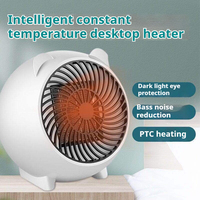 Chauffage portable en céramique PTC 500W, silencieux, chauffage rapide, mini radiateur d'appoint pour bureau avec thermostat et protection anti-renversement |