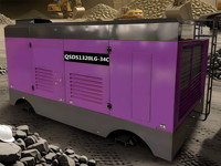 Compresseur d'air à vis robuste avec système de refroidissement et circuit de pré-lubrification automatique, alimenté au diesel