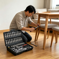 Kits d'outils pour l'assemblage industriel manuel, ensemble d'outils et de embouts métalliques à commande manuelle (130 pièces)