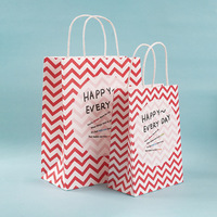 Sacs en papier artisanal rose vente en gros pour cadeau de fête d'anniversaire de douche de bébé