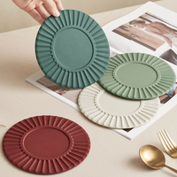 Nouvelle assiette de table en silicone isolante thermique, style grande roue coréenne, résistante aux hautes températures, pour la maison