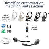 Écouteurs antibruit populaires les plus vendus Casque de centre d'appel de bureau sans fil à double connecteur