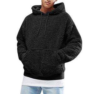 Sweat à capuche pour hommes en polaire bon marché de haute qualité de couleurs différentes personnalisées pull-over vêtements de sports d'hiver surdimensionnés avec cordon de serrage sweats à capuche pour hommes - Product Image 4
