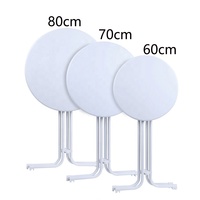 Table de bar haute extérieure pliante pour cocktail rond en plastique blanc portable pour événements de fêtes européennes