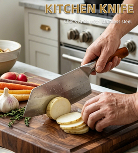 Cuchillos de cocina chinos de acero inoxidable de alta calidad, profesionales y aptos para uso alimentario, cuchillos chinos para cortar carne, los más vendidos. - Product Image 1