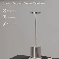Lámpara de Mesa LED Moderna Recargable, Estilo Retro, para Comedor, Ambiente de Restaurante, Puesto al Aire Libre, Uso Doméstico