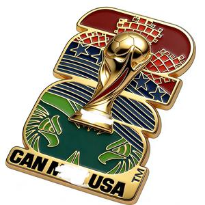 Insignia Personalizada <span class=keywords><strong>de</strong></span> Estrella <span class=keywords><strong>de</strong></span> Fútbol para el Día del Partido, Insignia <span class=keywords><strong>de</strong></span> Metal Esmaltado Duro para la <span class=keywords><strong>Liga</strong></span> <span class=keywords><strong>de</strong></span> Fútbol 2026 - Product Image 1