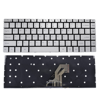 Teclado retroiluminado de repuesto para ordenador portátil, en inglés (EE. UU.), para MB3081012 YXT-93-192, nuevo, plateado, sin marco