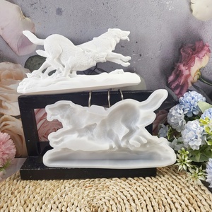 Molde de silicona X0006 ecológico de alta calidad, fácil de usar, pequeño corazón, Lobo ovalado, molde de yeso personalizado para PC para barra de jabón, árbol - Product Image 4