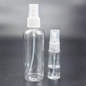 Bouteille en plastique transparente à épaules arrondies avec tête de pulvérisation blanche, logo personnalisé, vide, 100 ml, 200 ml, 300 ml - Product Image 2