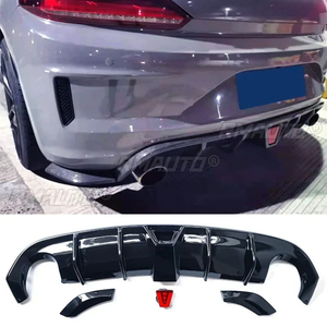 สปอยเลอร์กันชนหลังรถยนต์ ชิ้นส่วนตกแต่งสำหรับ VW Scirocco R 2015-2017 ฝาครอบป้องกันกันชน อุปกรณ์ตกแต่งรถยนต์ - Product Image 2