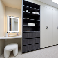 Armoire de dressing moderne de luxe pour projet hôtelier, armoire de rangement, dressing intégré