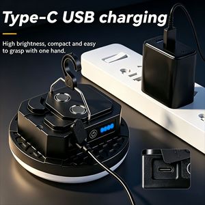 Camping Light Led Rechargeable Magnetic Hook Portable Outdoor Tent Lighting Emergency Power Outage <b>Lamp</b> 4000Mh Battery - Product Image 3