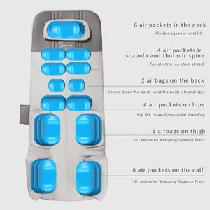 Colchoneta de Masaje Inteligente Neumática de Cuerpo Completo de Alta Calidad, Colchón Eléctrico Plegable con <span class=keywords><strong>Calor</strong></span> y Vibración para Relajación Diaria del Cuerpo - Product Image 4