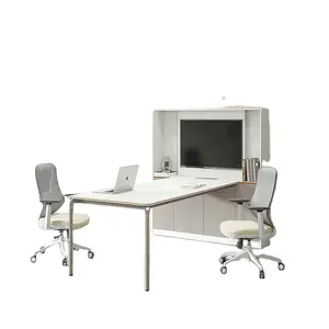 Маленький многоместный стол для конференций с экраном, стол для собраний, стол для конференций, стол для собраний, одна машина