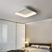 Plafonnier LED carré moderne à montage en surface, éclairage intérieur pour la maison, chambre à coucher, gris