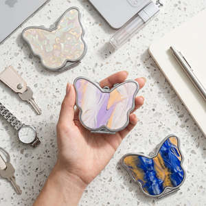 Butterfly Compact Makeup <b>Mirror</b> Double-Sided Folding Pocket <b>Mirror</b> Metal Frame Eco-Friendly Acrylic <b>Panel</b> 95% - Product Image 4