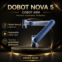 DOBOT Nova 5 Cobot Commercial 6 axes, charge utile de 5 kg, bras robotique intelligent pour la préparation automatique de café, les massages et la thérapie médicale