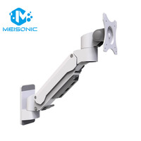 Meisonic T9-GA01-W – Nouveau support mural personnalisable pour écran d'ordinateur portable avec fixation à ressort mécanique
