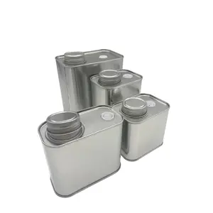 New 500ml Metal Liquid Packaging Container Oil Tin Box Seam Welded Pipe Olive Oil Can With Lid Painted Metal Tin Can