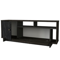 Unit TV Artem Dekorister Mewah Eksklusif Terlaris Turki, Desain Panel Chipboard Marmer Daur Ulang Modern dengan Efek Kayu