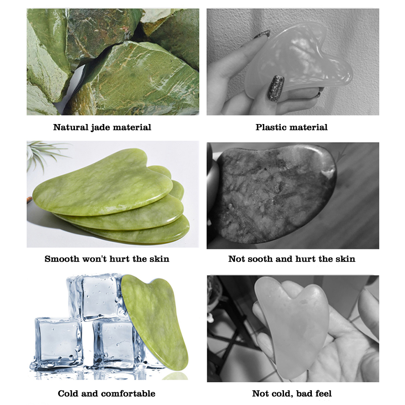 body rose quartz jade gua sha stone scraping massage board tool set gua sha stone