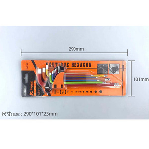 Clé à douille hexagonale Torx Phillips en acier au chrome-vanadium coloré, longueur moyenne, outil pliable multi-usages - Système métrique - Product Image 3