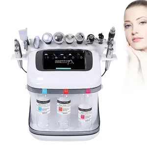 Mais recente 9 Em 1 Hidra Profissional Máquina Faciais 2023 Hidra-facial Cristal Microdermoabrasão Diamante Salão De Beleza Equipamentos