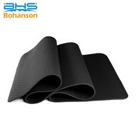 Nouveaux produits bon marché tapis de yoga en TPE noir antidérapant de haute qualité avec logo personnalisé et fabricant d'usine