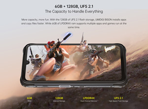 Điện Thoại Thông Minh Umidigi <span class=keywords><strong>Bison</strong></span> 6GB 128GB, Điện Thoại Thông Minh 4G, Điện Thoại Android Gồ Ghề 5000Mah - Product Image 2