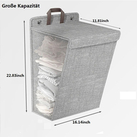 Haute qualité Portable Polyester salle de bain suspendu organisateur boîte pliable vêtements sales blanchisserie paniers de rangement avec couvercle