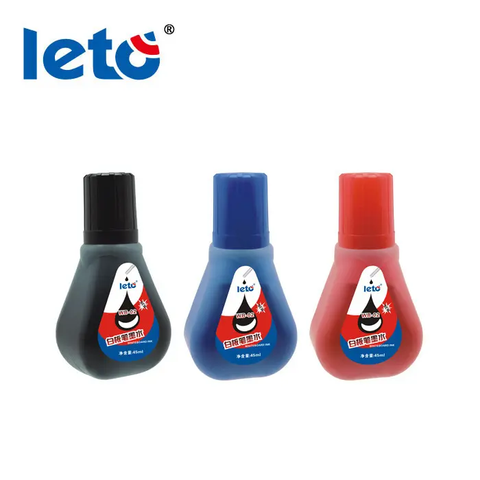 Rotulador personalizado de 45ml, negro, azul, rojo, borrable, tinta para pizarra blanca, tinta adecuada para marcadores recargables