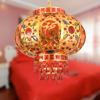 Lanterne LED rouge chinoise à 360 degrés, effet de projecteur creux rotatif, à brancher, décoration de cour d'hôtel, jardin