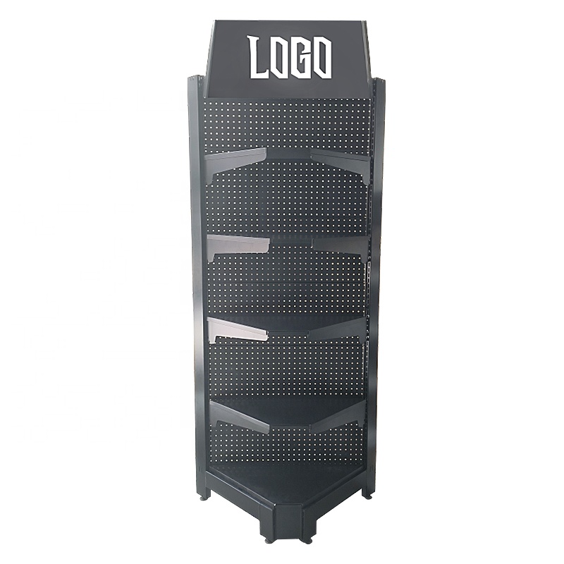 NectaCol Triangular Metal Pegboard Panels Display With Base And Pole, Black Pegboard Display Stand With Wheels, Jewelry Display Rack, Art Display Stand, Extra 20 Pieces Hooks - View #6