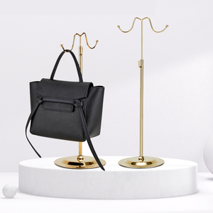 Tùy Chỉnh Tabletop Có Thể Điều Chỉnh Chiều Cao Purse Hiển Thị Đứng Bán Vòng Tròn Ly Hợp Túi Móc Áo Hiển Thị Đứng Chủ - Product Image 1