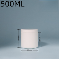 Best-seller 50ml 150ml 200ml 500ml Récipient en plastique rond HDPE pour pare-soleil Pots de masque facial noir et blanc