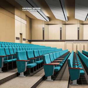 Silla Moderna de Madera para Auditorio con Estructura de Madera Sólida para Iglesia, Salón de Culto, Teatro, Uso Comercial y Proyectos de Asientos Públicos - Product Image 2