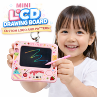 Tablette d'écriture LCD 2,5 pouces, mini tableau de dessin avec effacement à une touche, rangement pour stylet, pour enfants, portable, logo personnalisé, jouet OEM