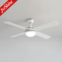 1stshine Fournisseur de ventilateurs de plafond Ventilateur à moteur CC Ventilateur de plafond moderne 52 blanc avec lumière