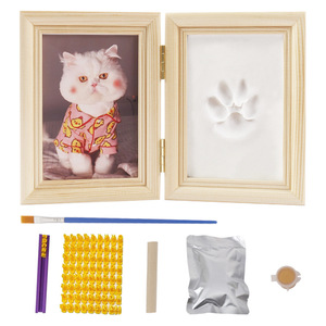 Cadre en bois massif pour empreintes <span class=keywords><strong>de</strong></span> pattes d'animaux, à faire soi-même avec argile, pour empreintes <span class=keywords><strong>de</strong></span> chien ou <span class=keywords><strong>de</strong></span> <span class=keywords><strong>chat</strong></span>, cadeau commémoratif, ornement - Vente chaude - Product Image 5