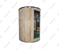 Vente d'usine Bropool - Sauna en cèdre rouge traditionnel pour 1 à 2 personnes, extérieur, avec panneau de commande informatique et chauffage électrique