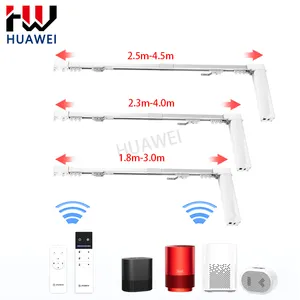 Gorden bermotor grosir, sistem Lacak tirai cerdas otomatis dapat diperpanjang rel tirai Motor aluminium elektrik