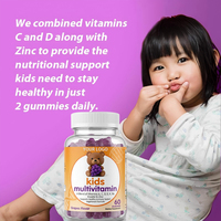 Gommes multivitaminées naturelles pour enfants ODM/OEM avec plusieurs nutriments pour soutenir le système immunitaire des enfants